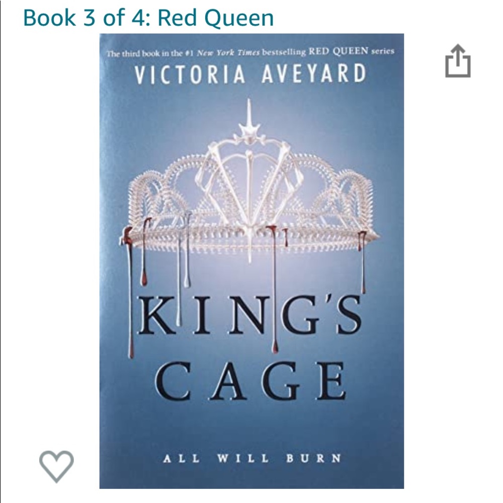 Victoria Aveyard "King's Cage" (Red Queen, 3) Paperback Book